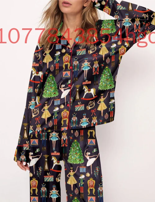 Christmas Nutcracker Pajama Set 3D Printed Spring/Summer New  Casual FashionLong Sleeve Set