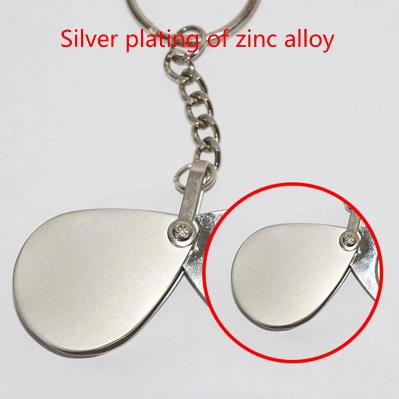 Portable 20X Folding Keyring Magnifier With Chain Hand-held Glasses