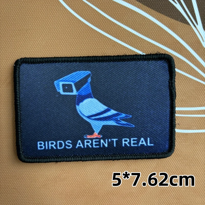 Birds Aren't Real Tactical Patches Fun Printed Hook&Loop Patch Military I Started Blasting Morale Badge Armband Backpack Sticker