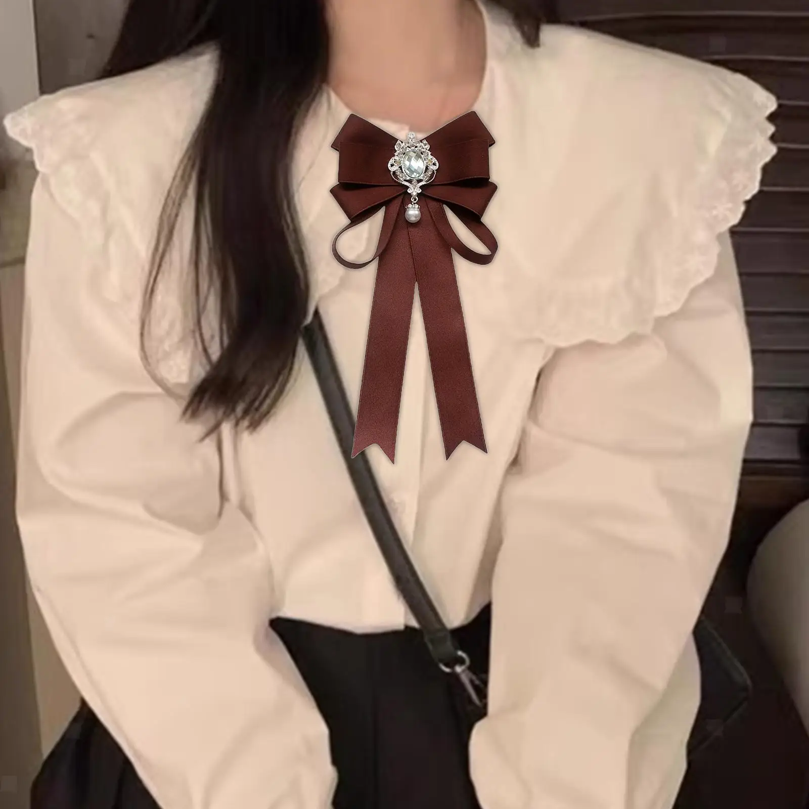 Laço para Mulheres e Meninas, Laço Corsage, Camisa Peito, Bow Neck Acessórios para Roupas, Flor de Colarinho Japonês, Traje de Negócios