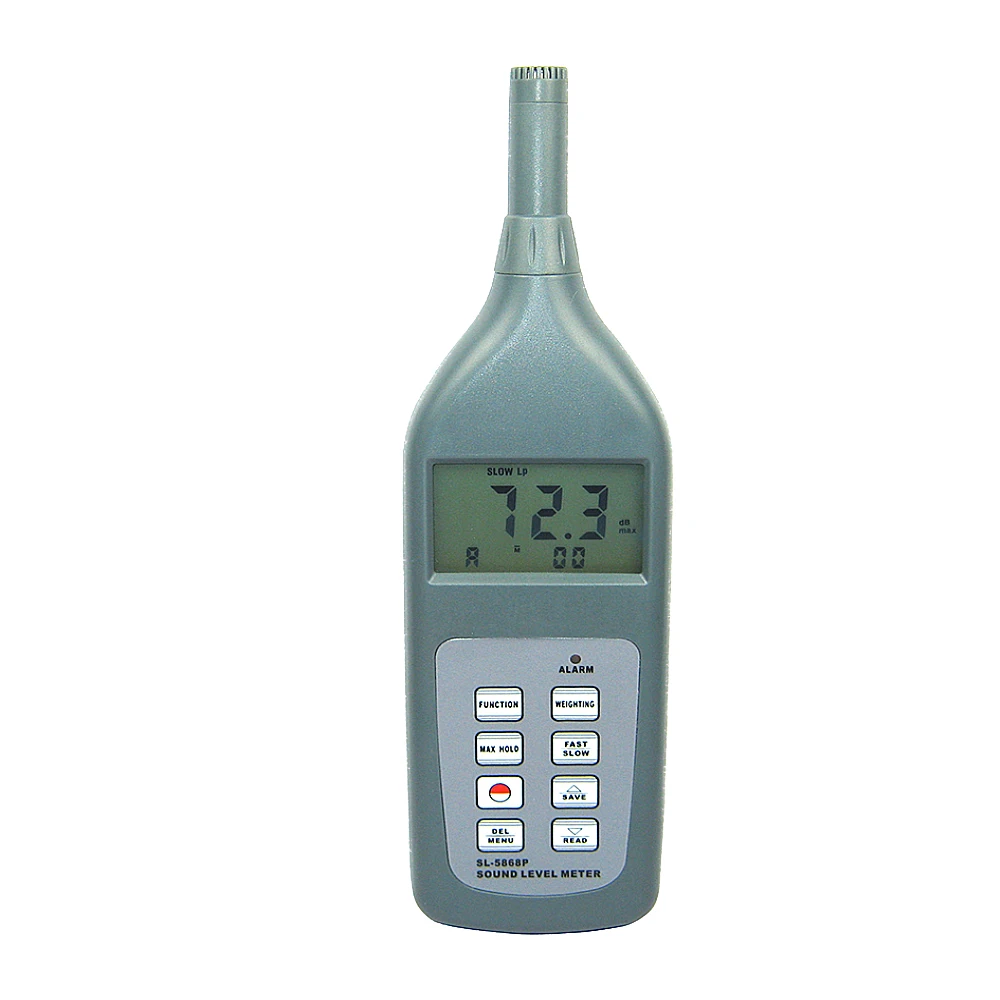 

Handheld Sound Level Meter SL-5868P Industrial Noise Meter Environmental Machinery Traffic Noise Level Measuring Instrument