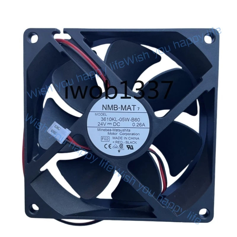 Z For NMB-MAT 3610KL-05W-B60 9025 24V 0.26A 9CM Two Lines Cooling Fan Working