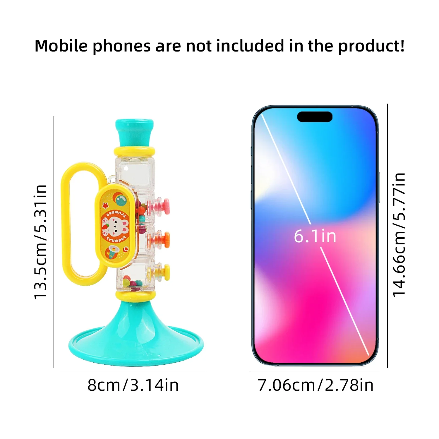 Jouets de trompette pour enfants, trompette musicale, apprentissage et pratique des instruments de musique, voyage pendant 6 mois et plus, garçons et filles