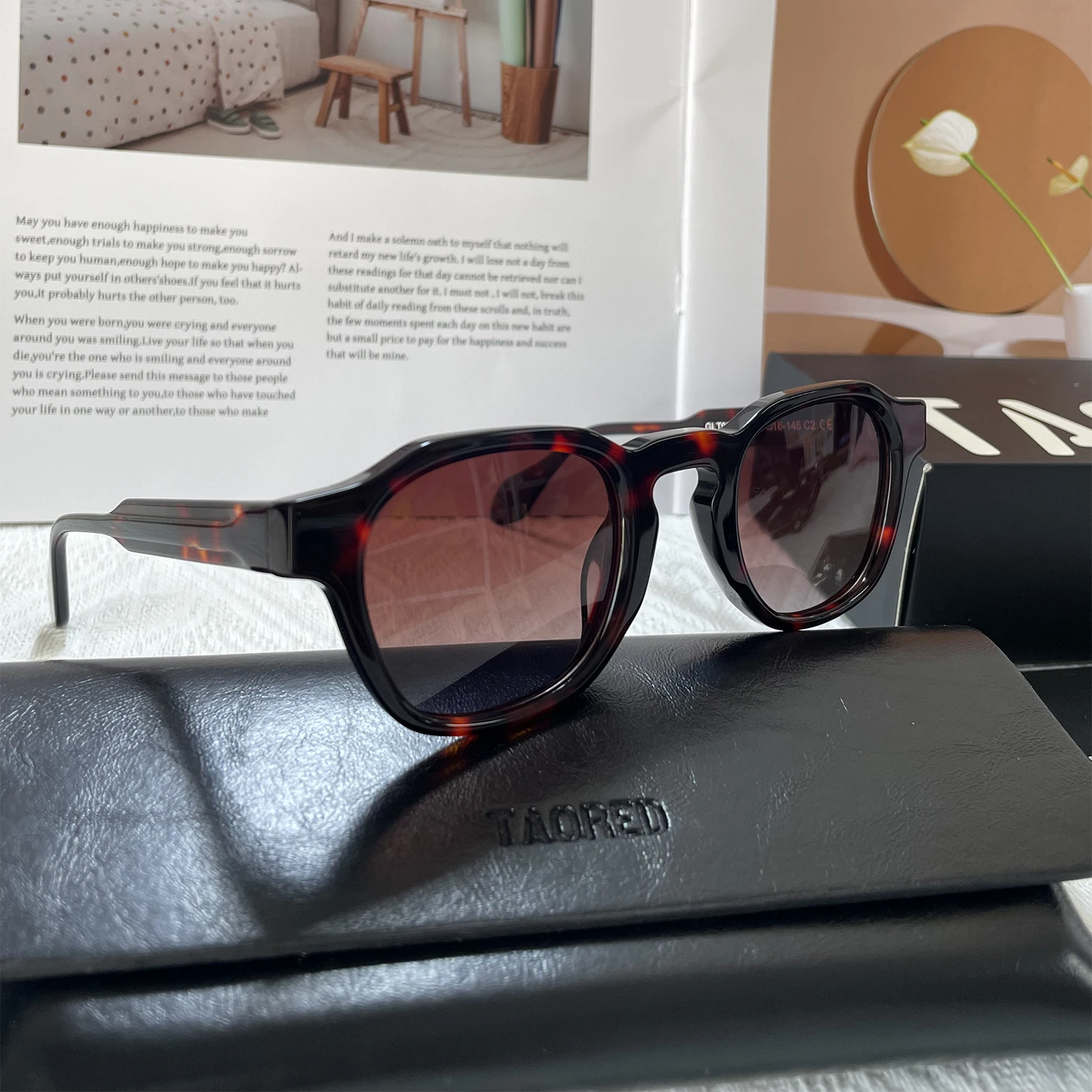 

2025 новые роскошные дизайнерские женские солнцезащитные очки с футляром, модные уличные винтажные солнцезащитные очки в ацетатной оправе с поляризацией UV400