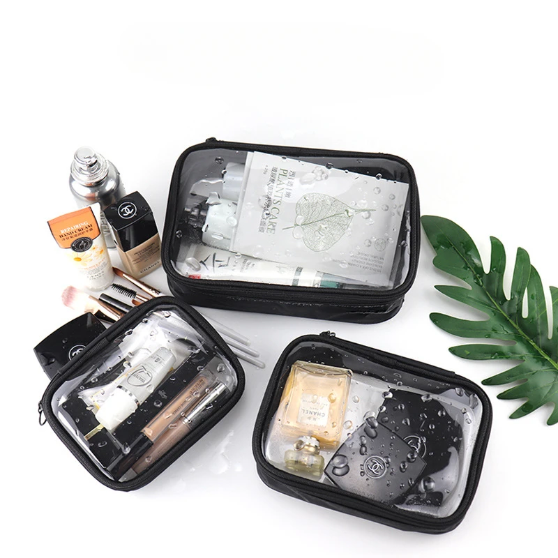 

Women Makeup Bag Waterproof Clear Travel Cosmetic Bags Case Travel Make Up Kit Bags for Men Toiletry Brush Organizer Pouch