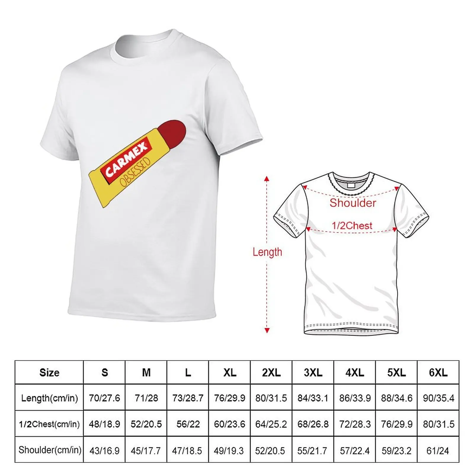 Carmex chapstick T-Shirt cotton t shirts man 100% black cotton t-shirt plain for man package T-Shirt