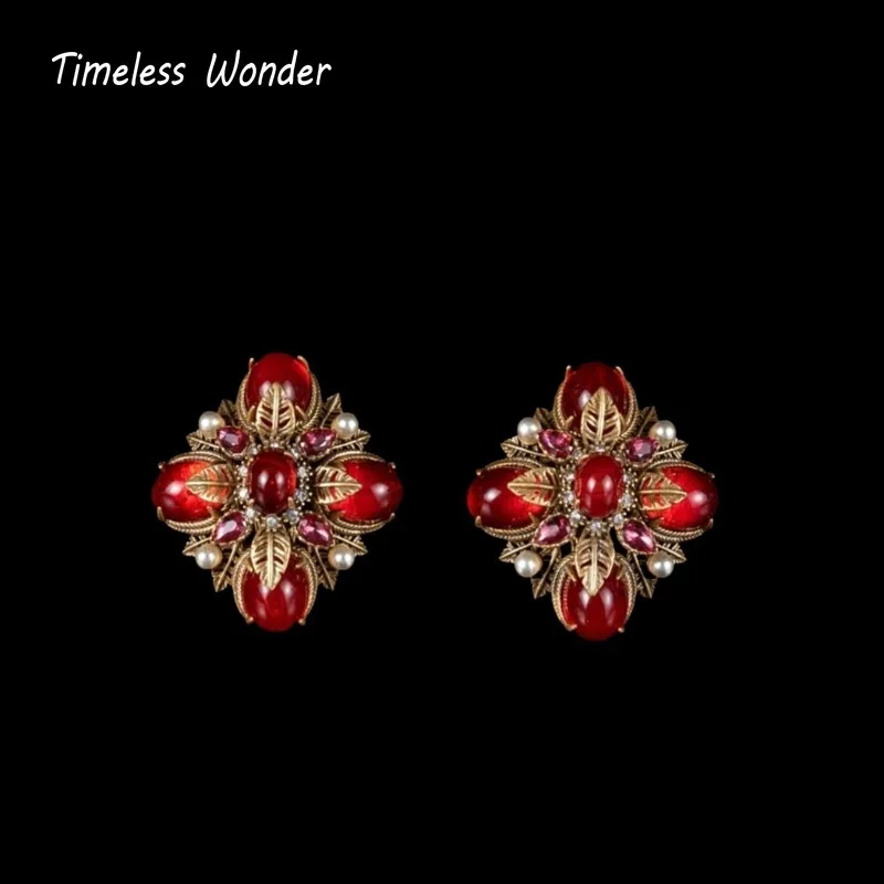 

Вневременные серьги-клипсы Wonder Fancy Zircon Geo Glass с цветочным принтом для женщин, дизайнерские ювелирные изделия, подиум, редкий милый топ, подарок, стильный 2234