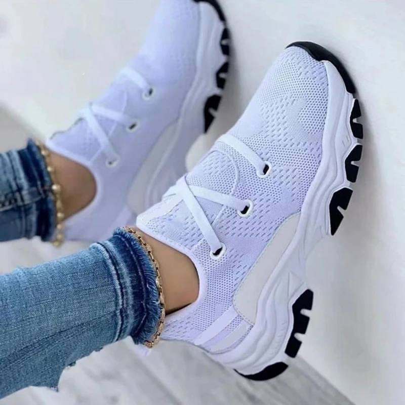 Fashion Women Sneakers Platform Summer Shoes For Women Casual Sport Shoes Anti Slip Mesh Breathable Tennis Shoes Plus Size