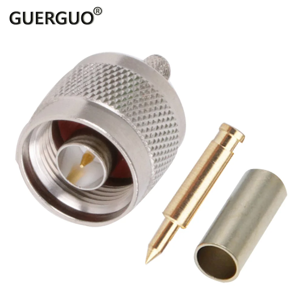 

1PC N Male Straight Plug RF Coaxial Connector Solcering Crimp Adapter RG58 SYV 50-3 and RG316 RG174 50-1.5 CableRF Connector