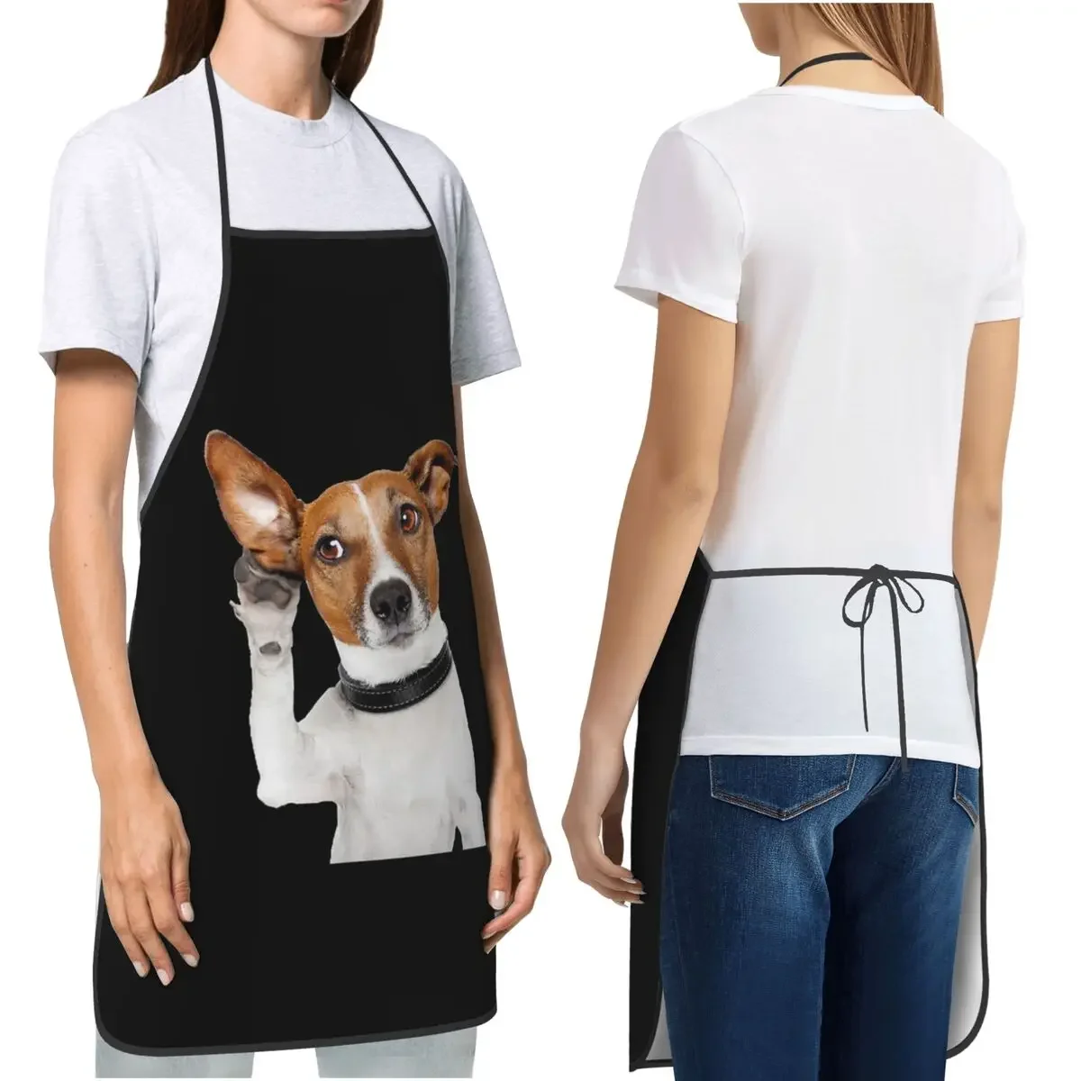 Jack Russell Terrier Fun Apron, Lightweight & Washable, Restaurant & Kitchen Work Protective Apron