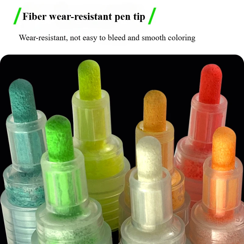 8 색 빛나는 펜 빛나고 오래 지속되는 빠른 건조 방수 낙서 바디 페인팅 DIY 수공예품