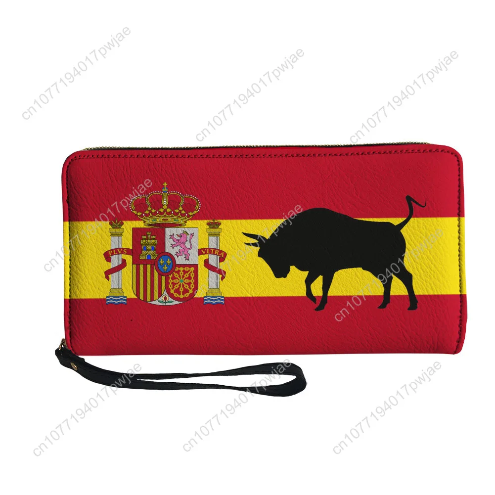 Spanish Bullfighting Graphic Custom Wallet Purse Sprunki Mens Womens Zipper Long Wallets Double Print  Portable Wallet Gift Bag