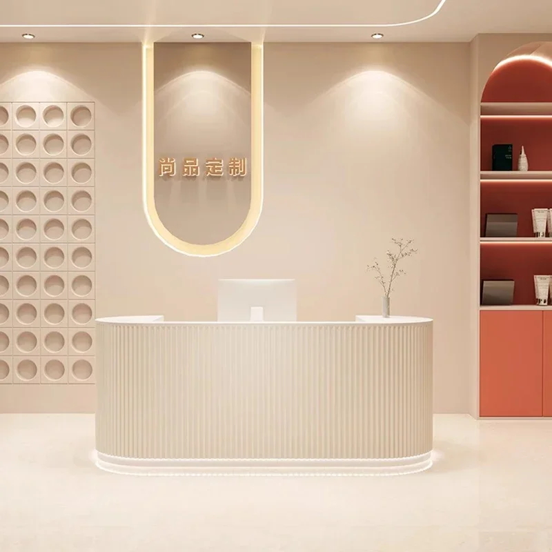 Cashier Table Reception Salon Modern Counter Receptionist Front Desk Lectern Simple Beauty Institute Recepcja Tables Reseption
