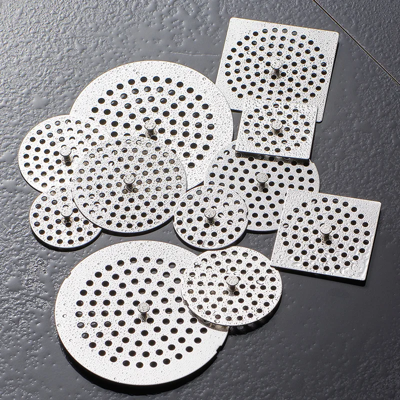Shower Drain Filter Cover Stainless Steel Floor Drains Net Sink Strainer Hair Catcher Stopper Kitchen Bathroom Hardware Parts