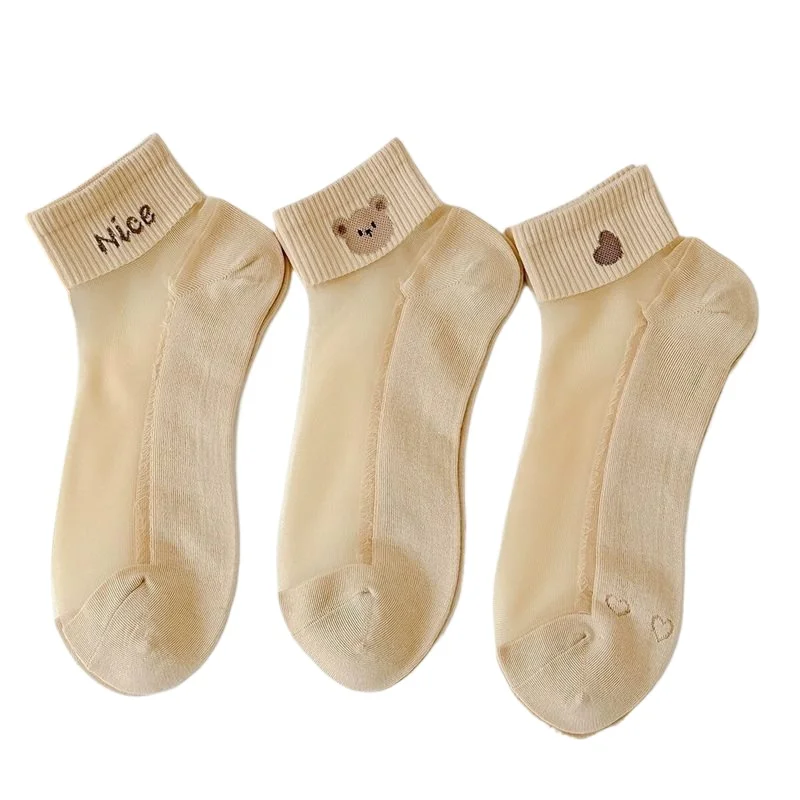 5 أزواج 2026 الصيف اللحوم الملونة المرأة الجوارب القطن أسفل كريستال الحرير الفم الضحلة الجوارب غير رسمية الأطفال الكرتون الجوارب #6