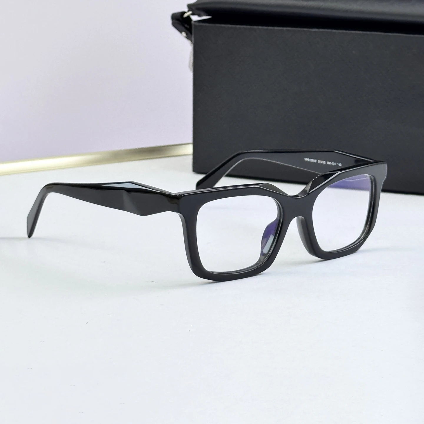 Black Square Frame Glasses, Large Frame That Makes the Face Look Smaller, Natural Look, Blue Light Blocking Glasses for Women, Trendy Non-Prescription Glasses, Can Be Made with Prescription Lenses
