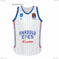 Anadolu Efes 24 25 Basketball Jersey Vest 2024 Türkiye Basketball  Fans Special Basketball Kit Boy Men Basketball Training Wear