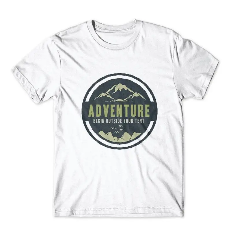

The Adventure Begin T Shirt 100 Cotton Premium NEW