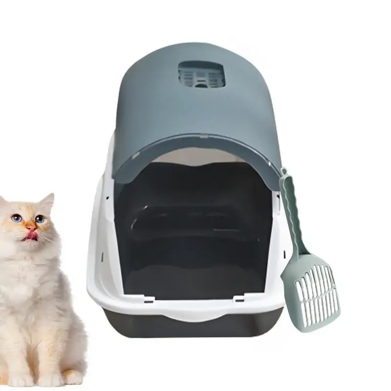 

Pet Litter Box Fully Enclosed Spillproof Deodorant Cat Toilet With Shovel And Deodorizing Bag Cat Toilet Litter Box Closed box