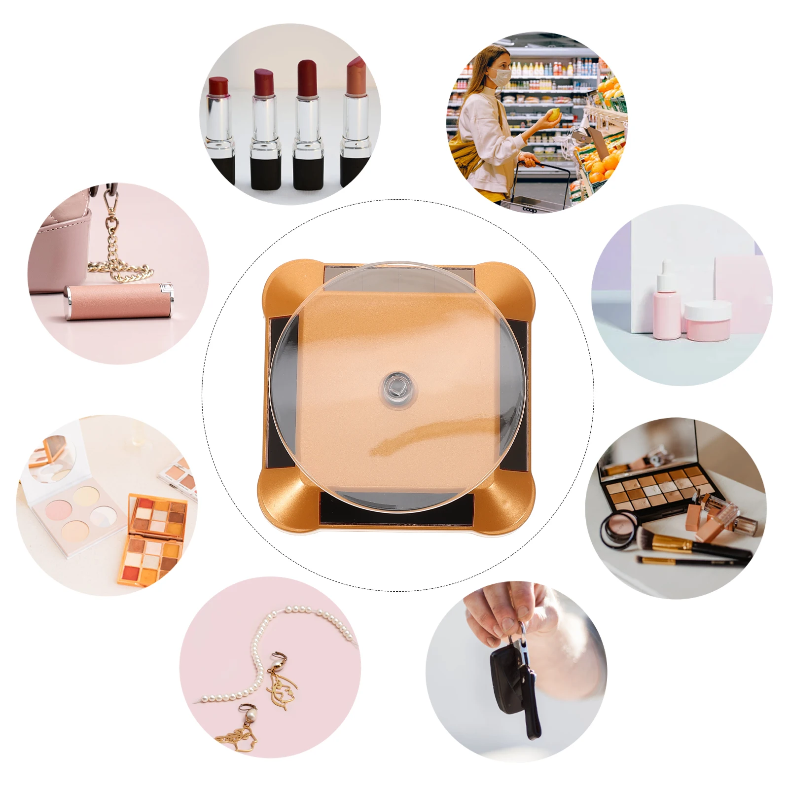 Solar Display Stand Automatic Rotating Product Electric Turntable Motorized Stand. Shelf Rotate