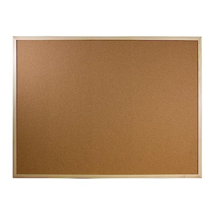 

36" x 48" 3' x 4' Large Cork Bulletin Board Natural Wood Framed Message and Vision Board Memo Pin Hanging Wall Mounted