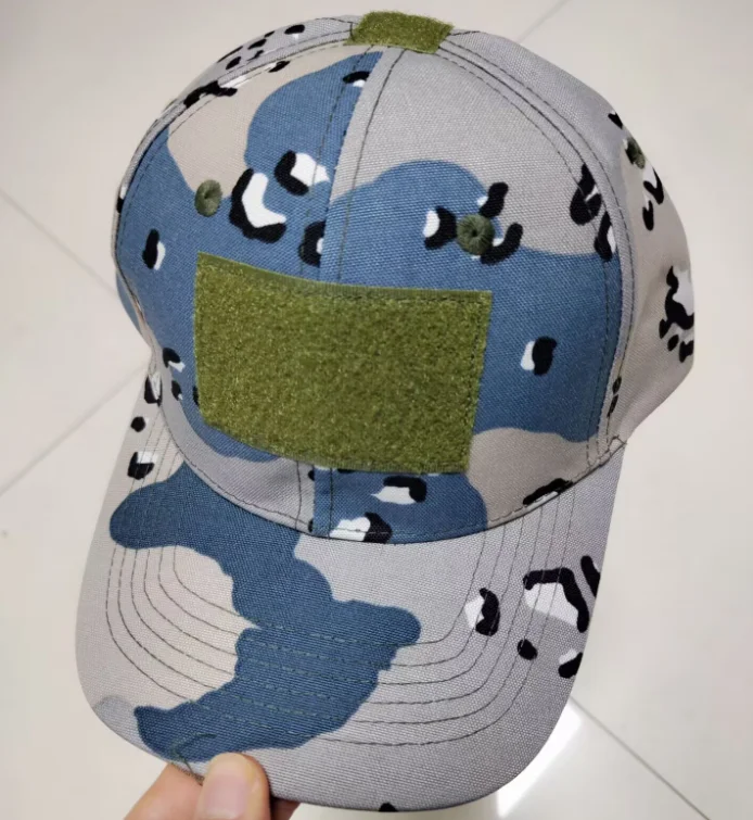 Blue Saudi Arabia Chocolate Chips Camouflage Baseball Cap Man Hat