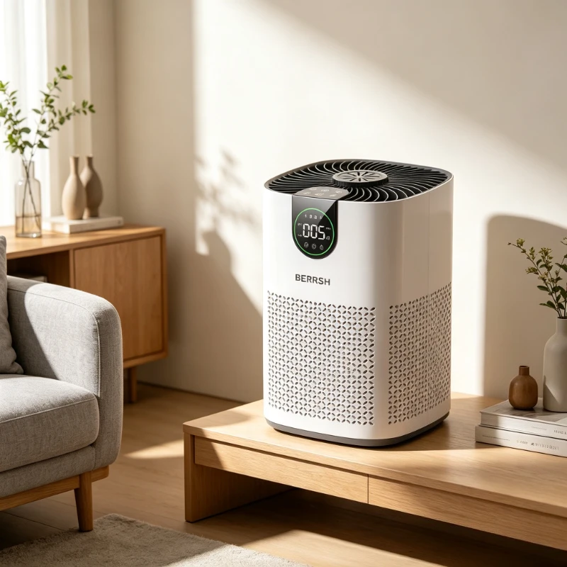 Desktop Air Purifier with Filter Formaldehyde TVOC Display PM2.5 Air Quality Monitor for Home Office Smoke Odor Control 공기 청정기