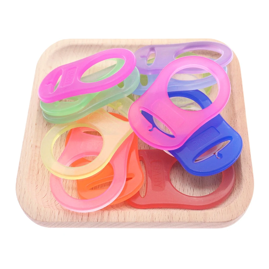 

50 шт., прозрачный силиконовый держатель для колец-переходников для стиля пуговиц, манекен для мамы, детская соска-пустышка, зажим для ленты для прорезывания зубов, без BPA