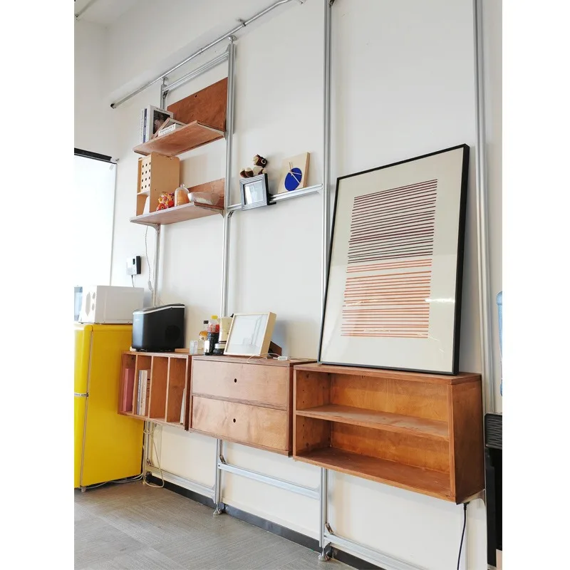 Estante aberta móvel, rack de armazenamento de sistema medieval, prateleira de alumínio para apartamento pequeno