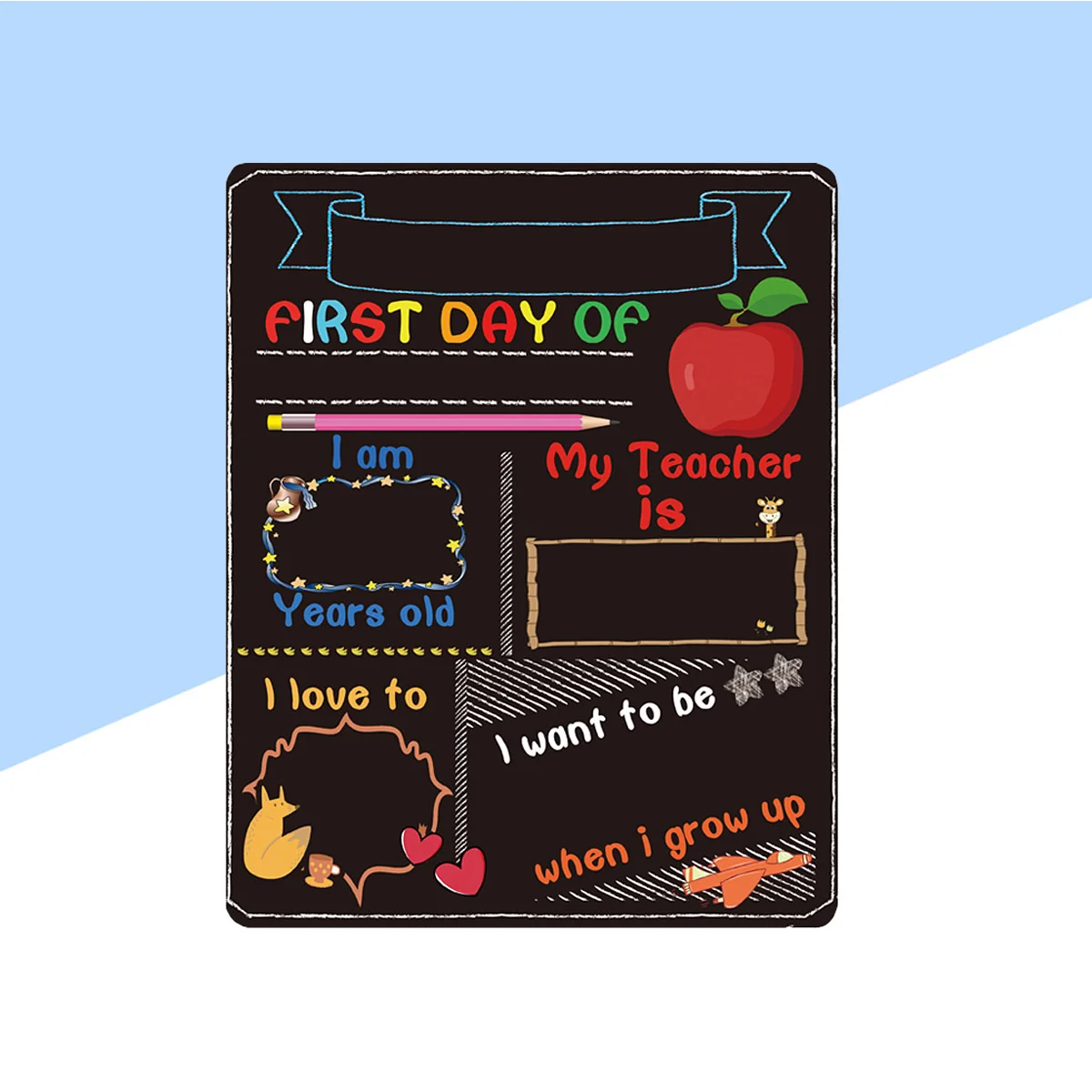 Prático Chalk Board para Small Message, Bamboo Chalkboard, Office Decor, Student