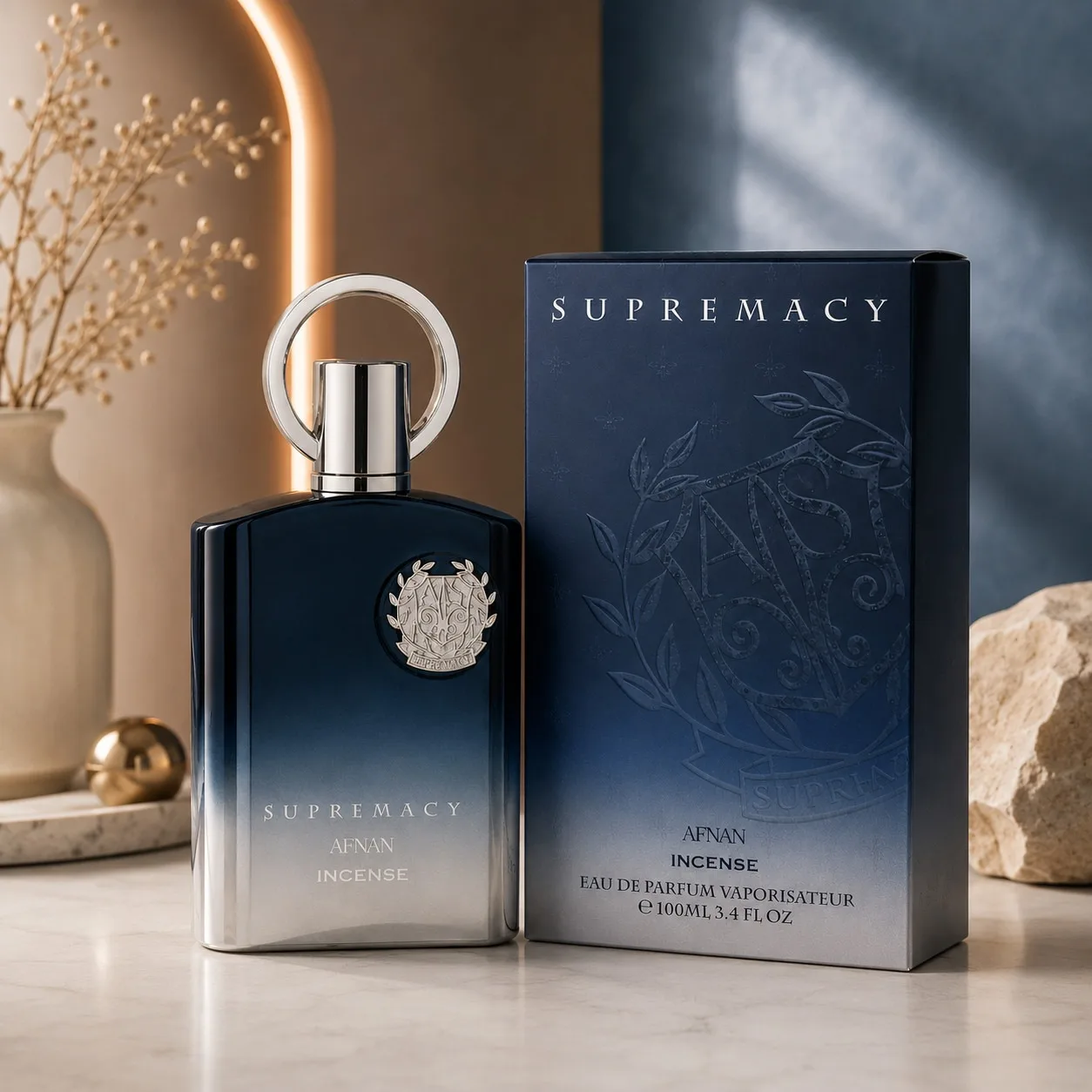 Incienso Afnan Supremacy - Orégano, Pimienta, Labdano, Cuero, Eau de Parfum Unisex, 3.4 Oz - Garantiza un Aroma Intenso Durante Todo el Día para Mayor Confianza y Elegancia