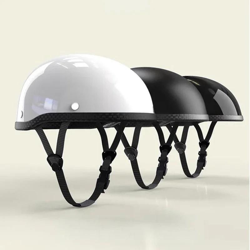 

new summer Vintage Motorcycle Cruiser Helmet Half Face German Helmet Motorcycle Helmet Bright