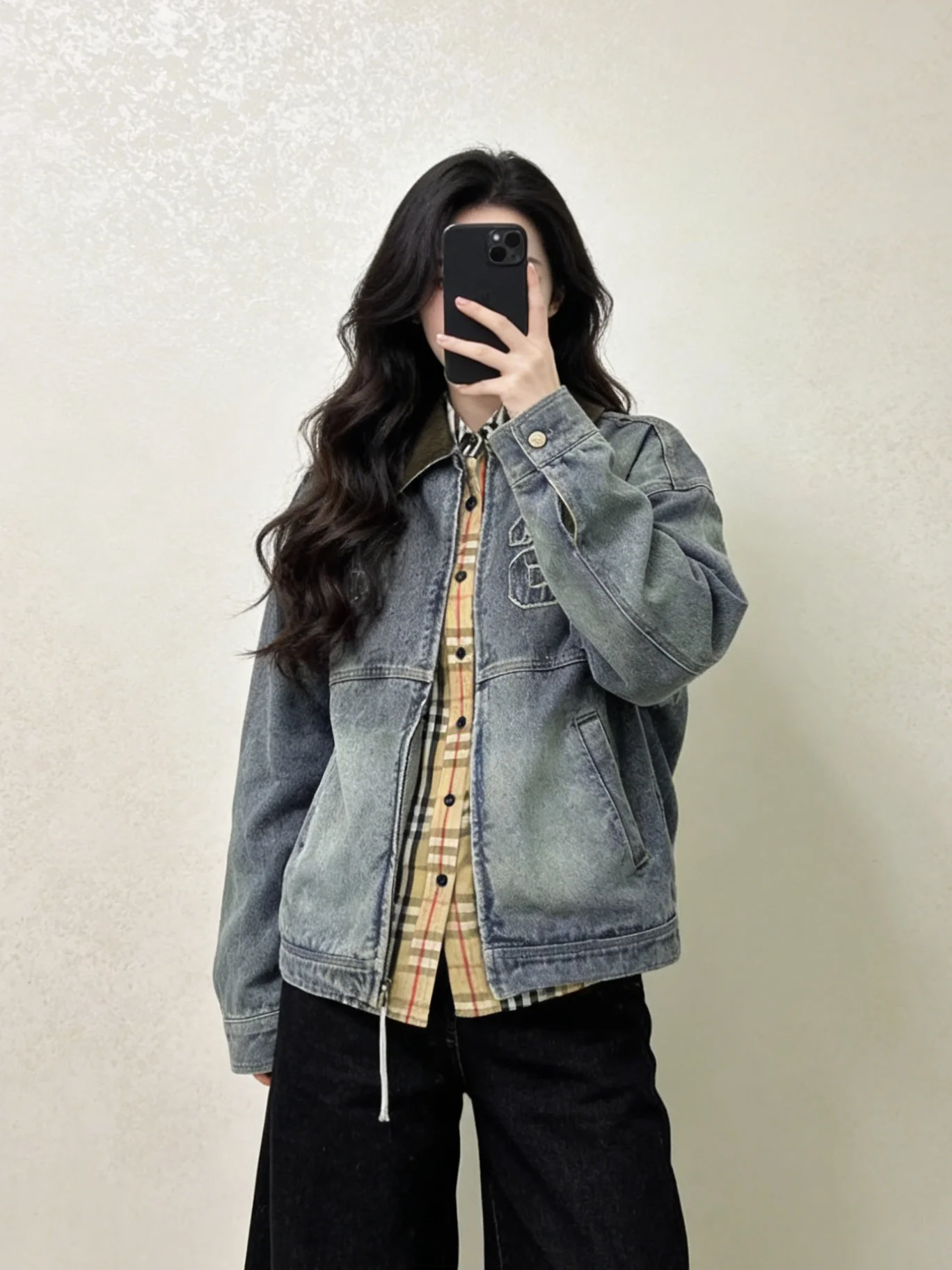 

Retro American Waed Color Blo Loose Coat Women's Spring 2026 New High-End Faion ular Sle Commute Sle Long Sve