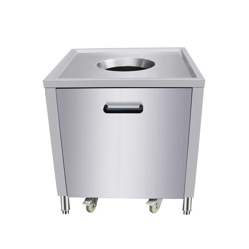 Canteen collection car stainless steel kitchen project supporting food residue collection