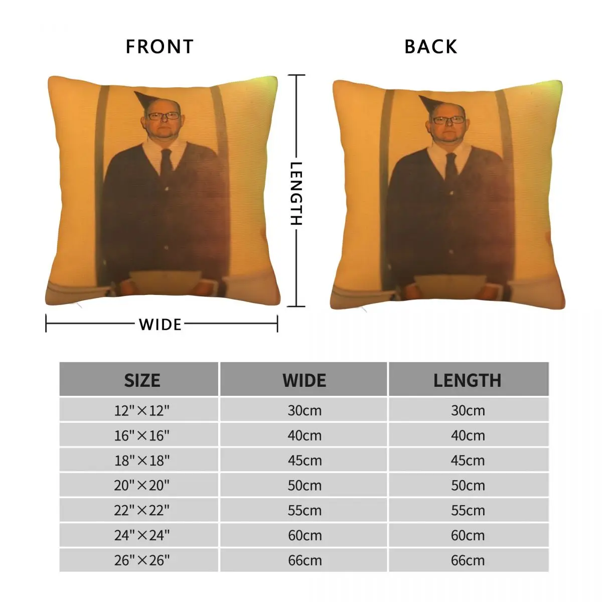 Colin Robinson Birthday Party Square Pillowcase Pillow Cover Polyester Cushion Decor Comfort Throw Pillow for Home Car