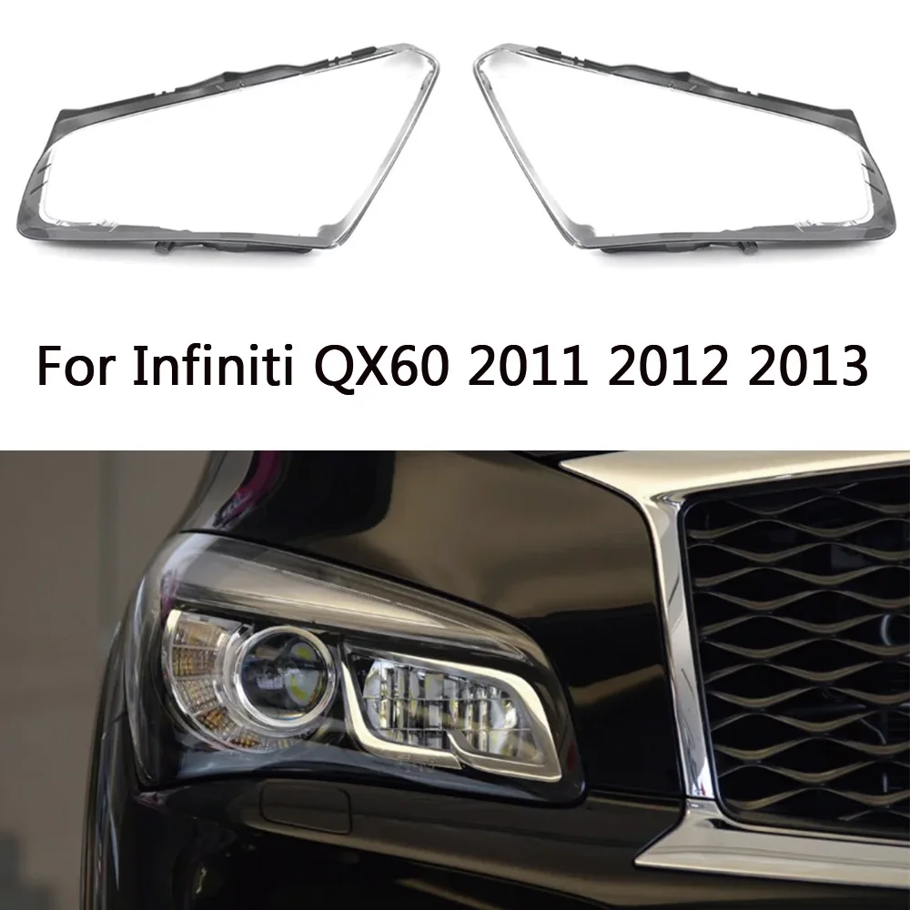 

HTTCY For Infiniti QX80 QX56 2011 2012 2013 Car Accessories Headlight Lens Cover Transparent Lampshade Headlamp Shell Plexiglass
