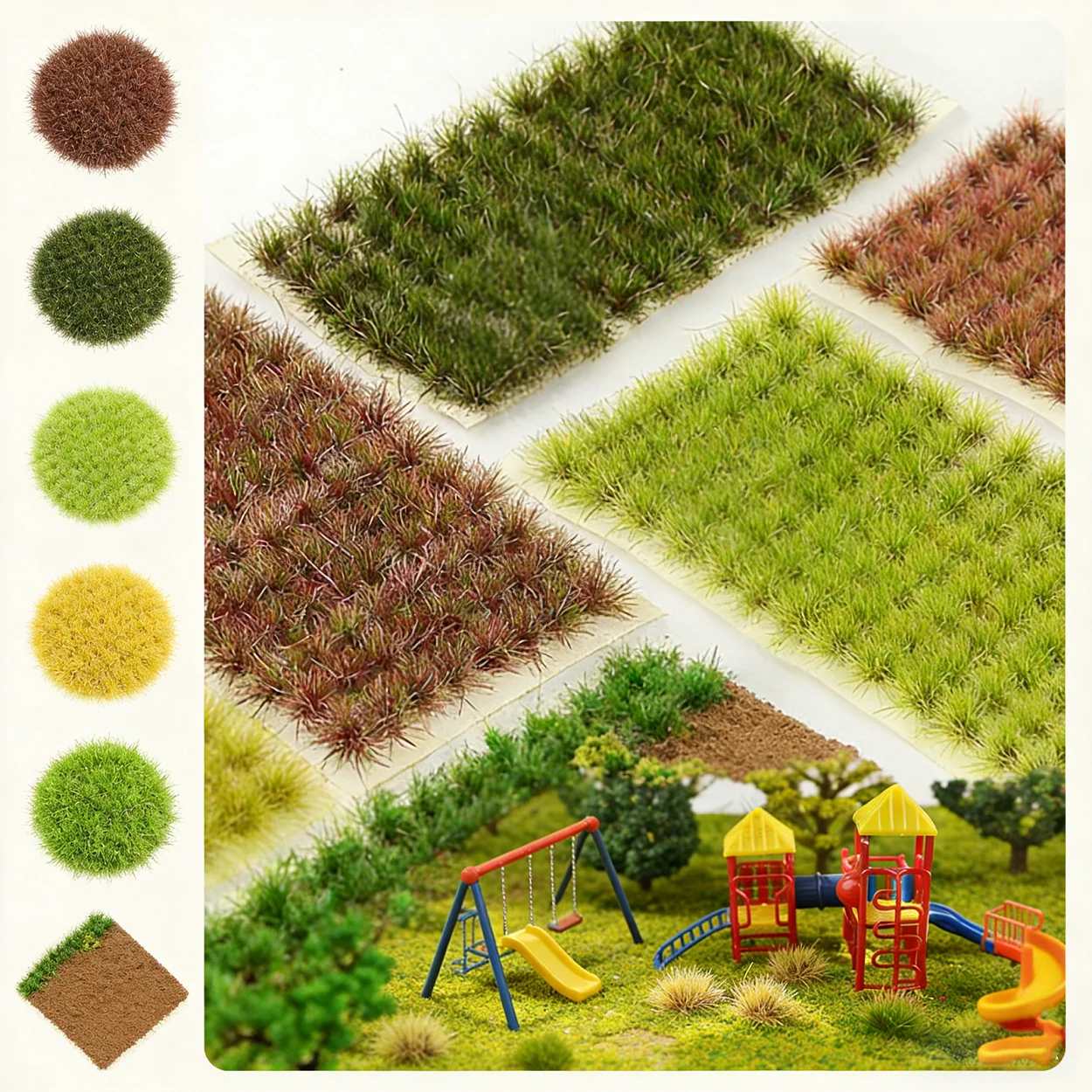 DIY Model Grass Tufts Green Simulation Boxed for Micro Landscape Sand Table Scenery Handmade Hobby Supplies