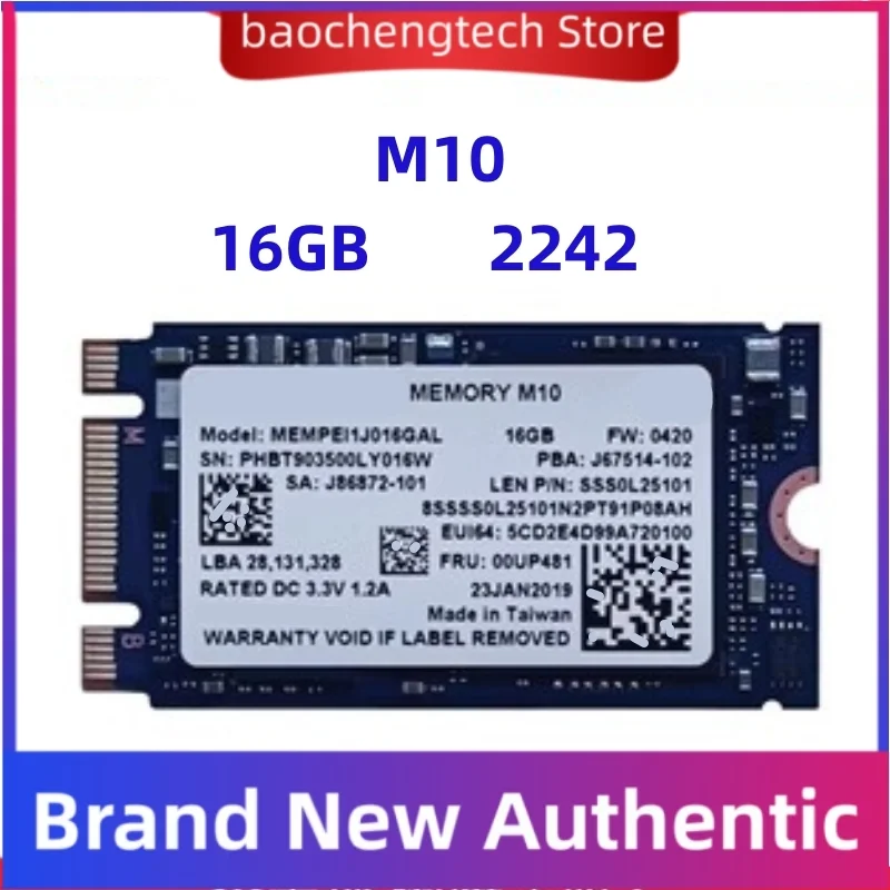 Brand New Original SSD M10 16G NVME protocol 2242  SSD solid-state mechanical hard drive accelerator card For Intel Aoteng M10