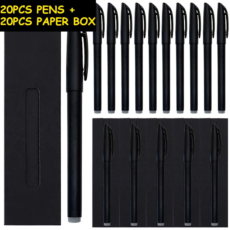 20sets Plastic Gel Pens for Business Offices and Schools Smooth Pens for Advertising Promotional Gifts Hotel Conference Supplies