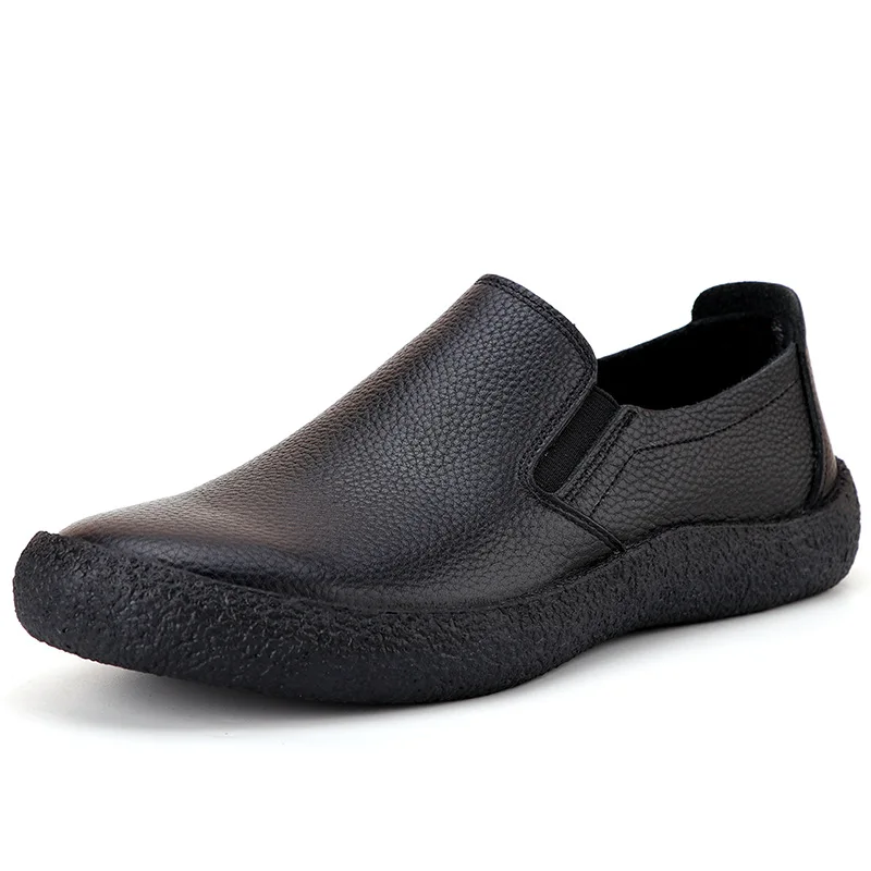 2026 New Model Leather Men's Casual Shoes with Soft Soles and Soft Sides Loafers with Anti-Slip and Wear-resistant Leather Upper