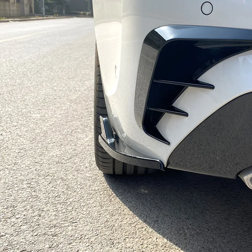 

Rear Bumper Diffuser Side Splitters For BMW 3 Series G20 M Sport 320i 325i 330i 2019+ ABS Glossy black/Carbon look