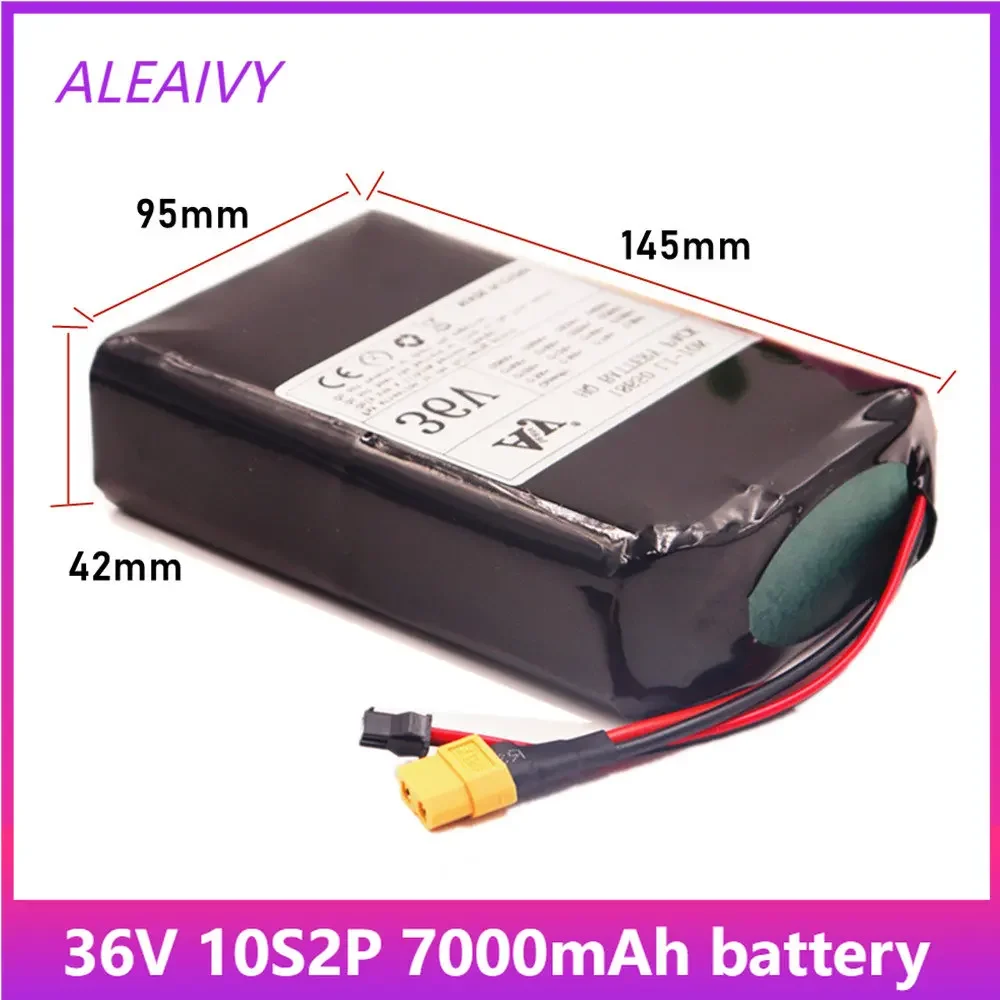 

36V10S2P battery pack 18650 lithium-ion rechargeable battery, 7000mAh with BMS, used for 36V power tools