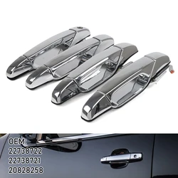 For 2007-2014 Cadillac Escalade Chevy Avalanche Silverado 4PCS Front Rear Driver Passenger Chrome Door Handle  25960525 15915150