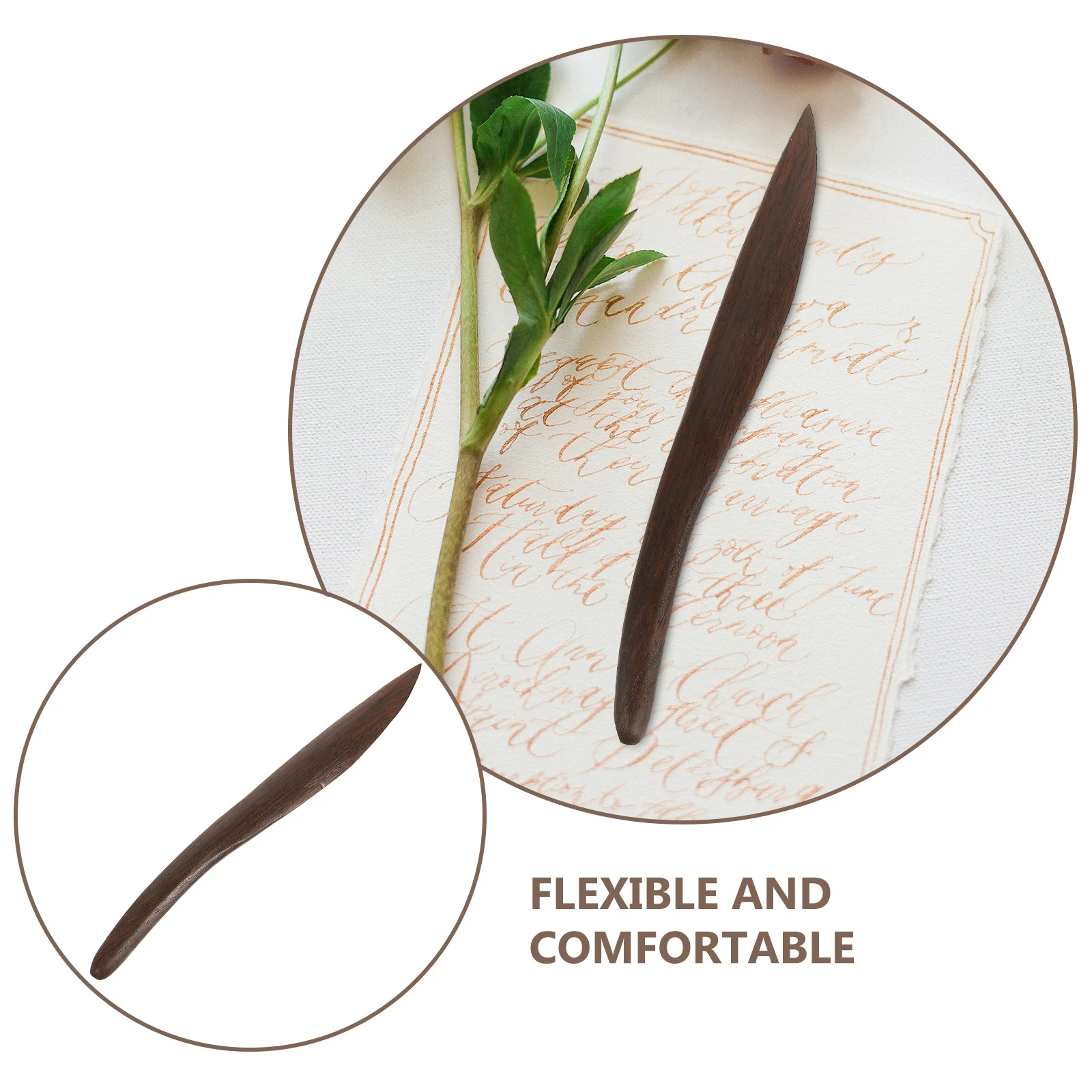 خشب الأبنوس رسالة النمط الصيني الة قطع الورق المحمولة فتاحة المغلف مقاومة للاهتراء مكتب البريد المنزلي #4