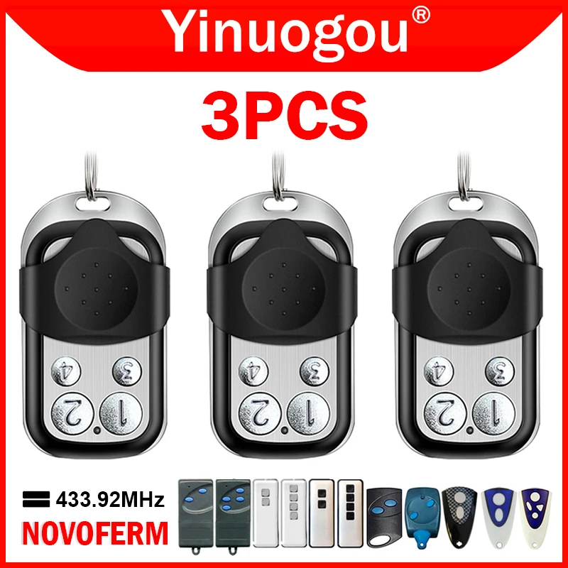 

3PCS NOVOFERM NOVOTRON 502 504 512 522 524 MTR43-2 MCHS43-2 MNHS433-02 MNHS433-04 Garage Door Remote Control 433MHz Rolling Code