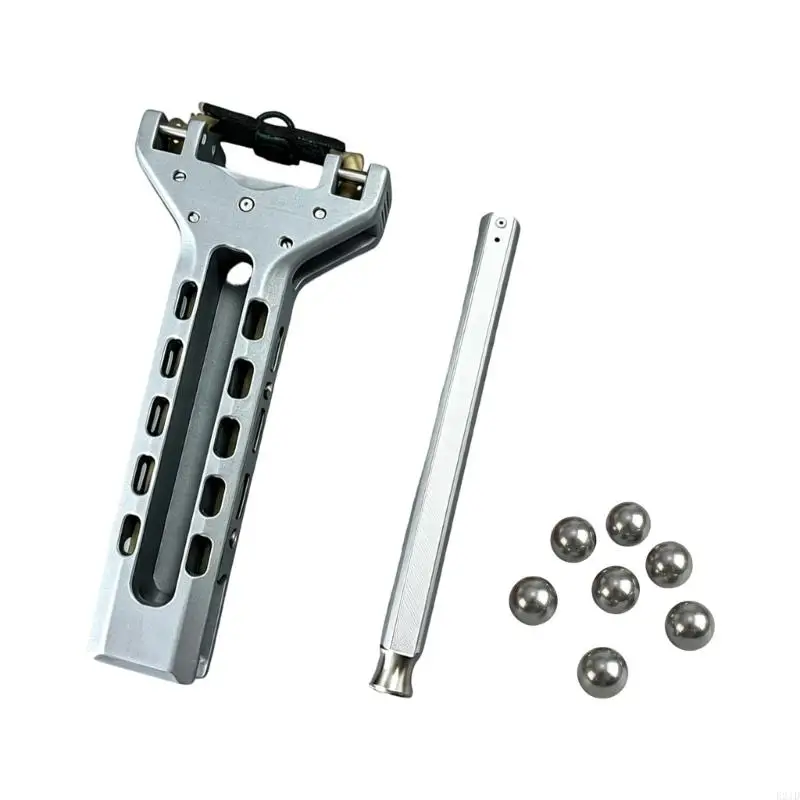 Positioning Handheld Slings Shot for Outdoor Recreations, Aluminum Alloy Frame with Elastic Band Construction