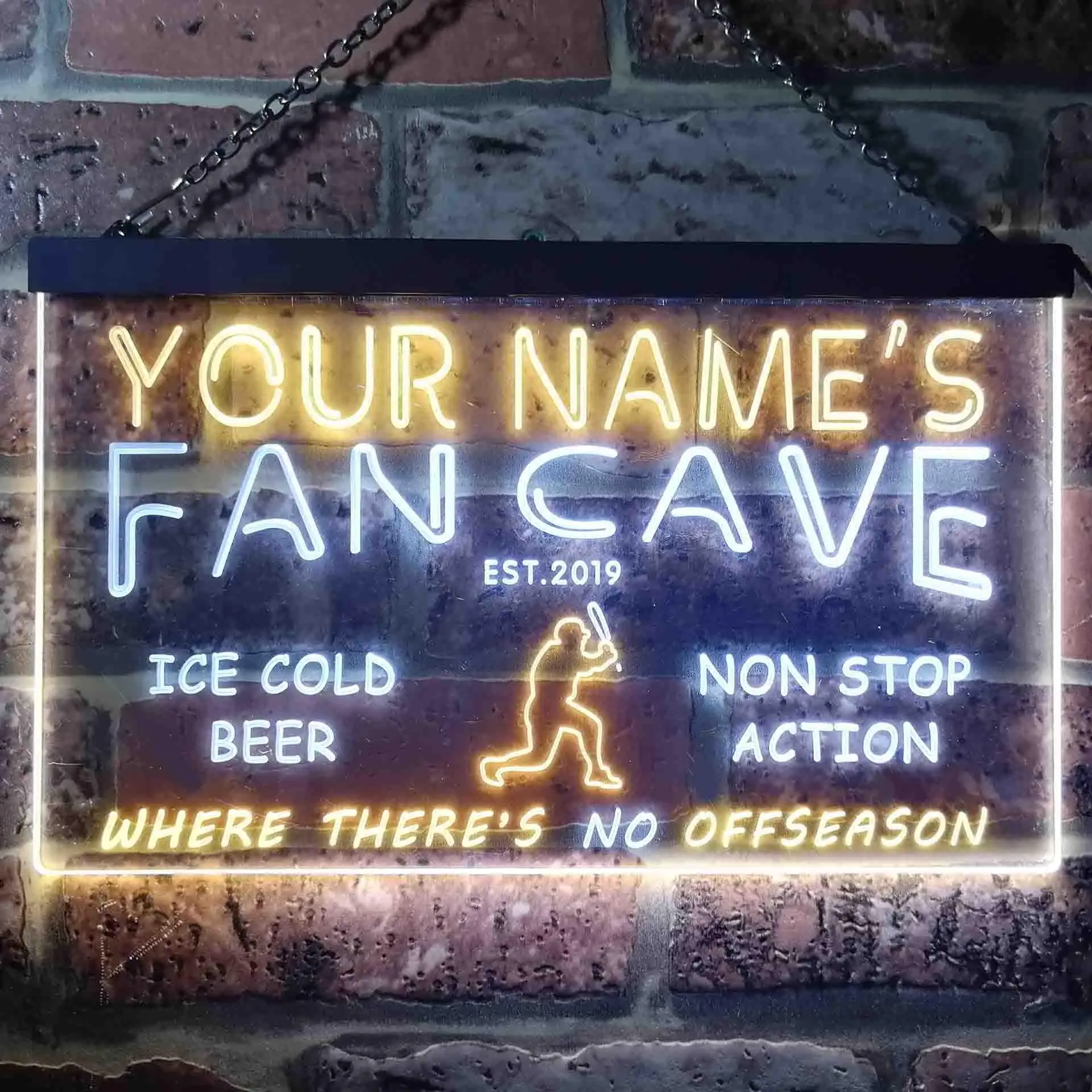 

Personalized Baseball Fan Cave Man Room Bar Beer Dual Color Led Neon Sign st6-tc1-tm