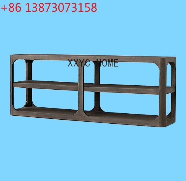 

American Japanese Style French Style Retro Solid Wood Oak Wood Color Nordic Check