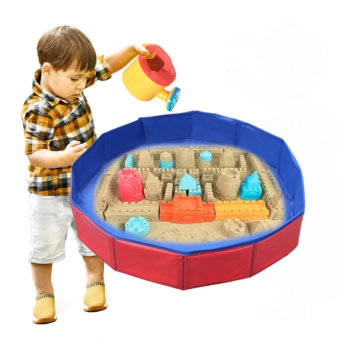 

Beach Toys for Kids, Sand Castle Building Sandbox Toys, Summer Outdoor Water and Sand Activity Sensory Table Gifts for Boys Girl