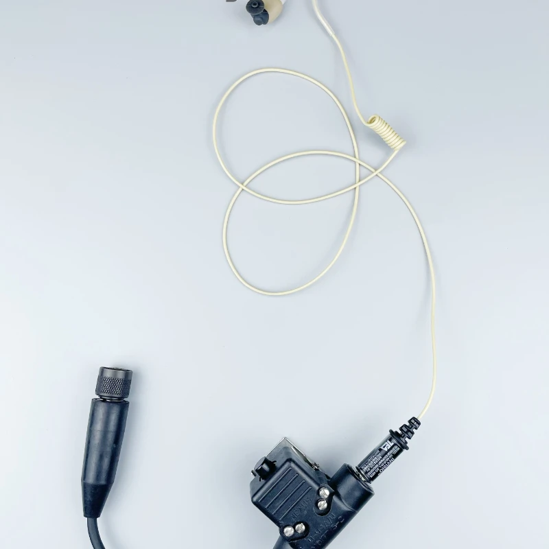 Für INVISIO M3 In-Ear-Kopfhörer mit Knochenleitung, Sand, vierteiliger Stecker